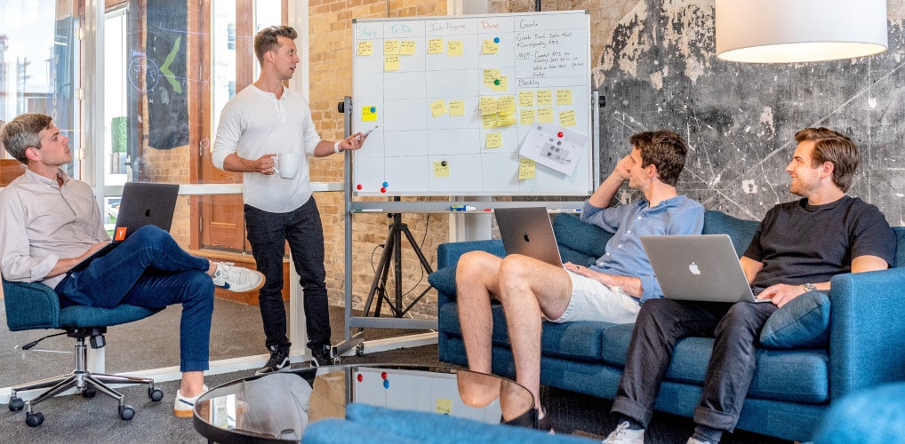 An image of corporate training being delivered
