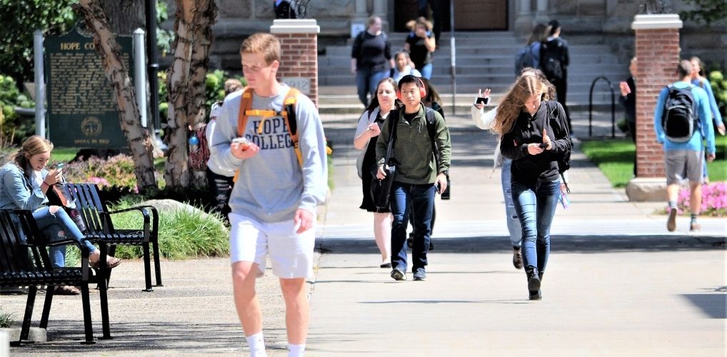 Students on campus
