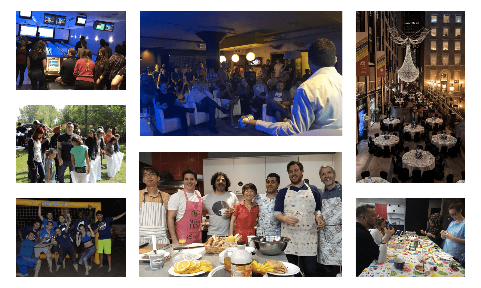 Photos of explorance exployees at different events